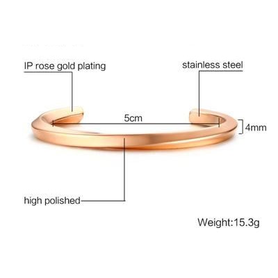 Bracelet minimaliste torsadé pour homme, taille unique