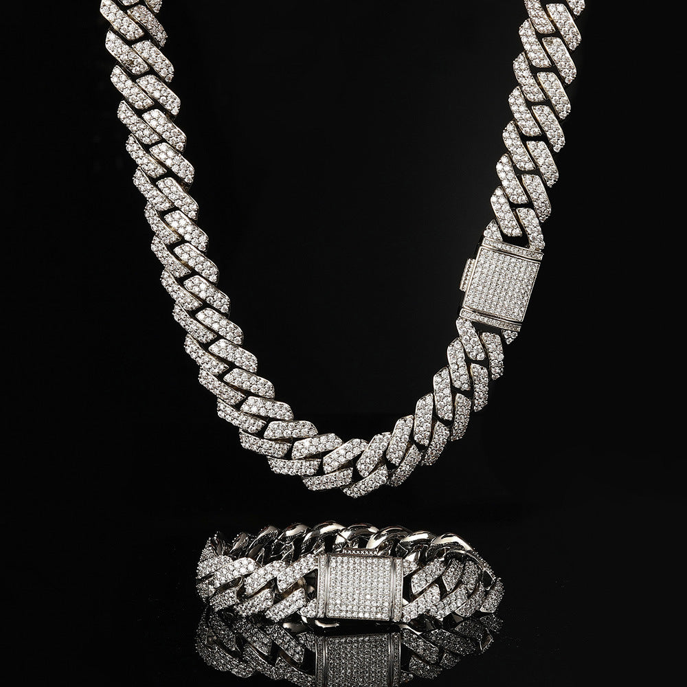 14MM Prong Cuban Chain + Free Bracelet