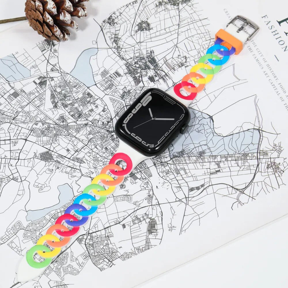 Compatible with Apple Watch - Silicone Pattern Watch Band