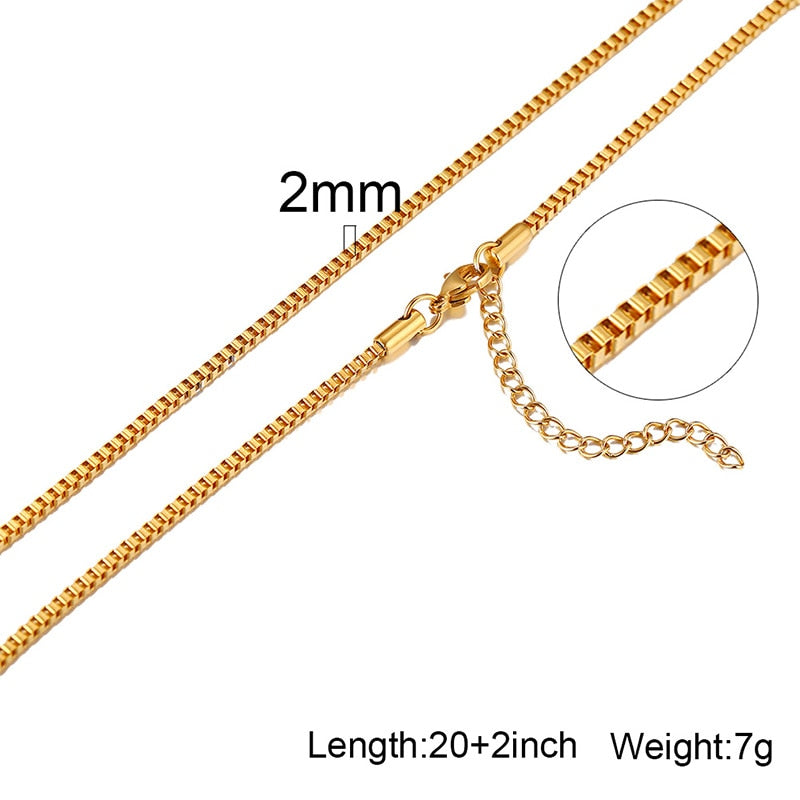 2mm klassische minimalistische kubanische Herrenkette