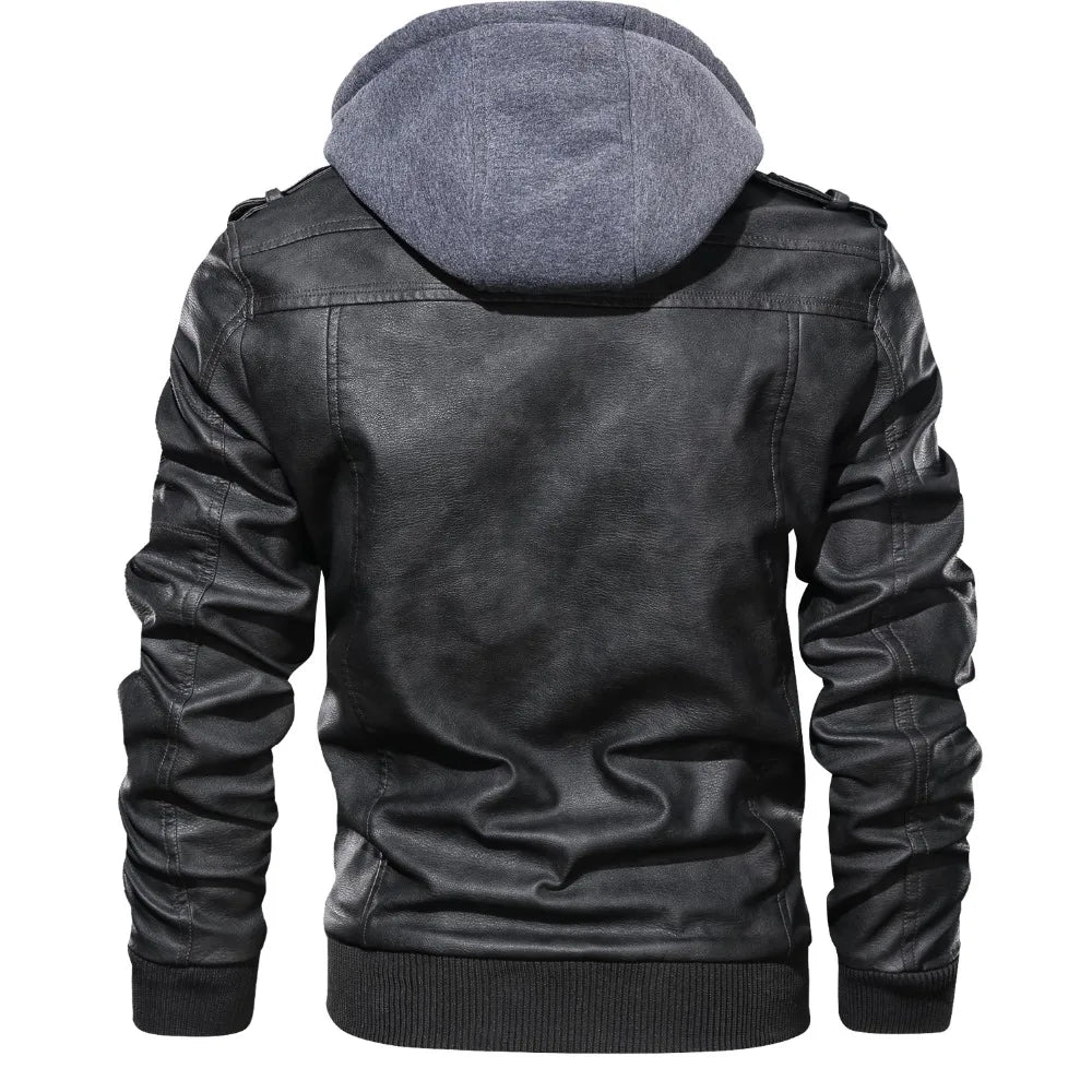VVS Salvatore Lederjacke mit Kapuze