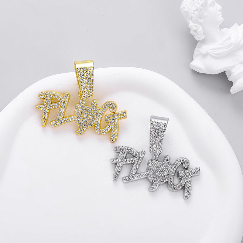 PLUG Letter Pendant + Cuban Chain