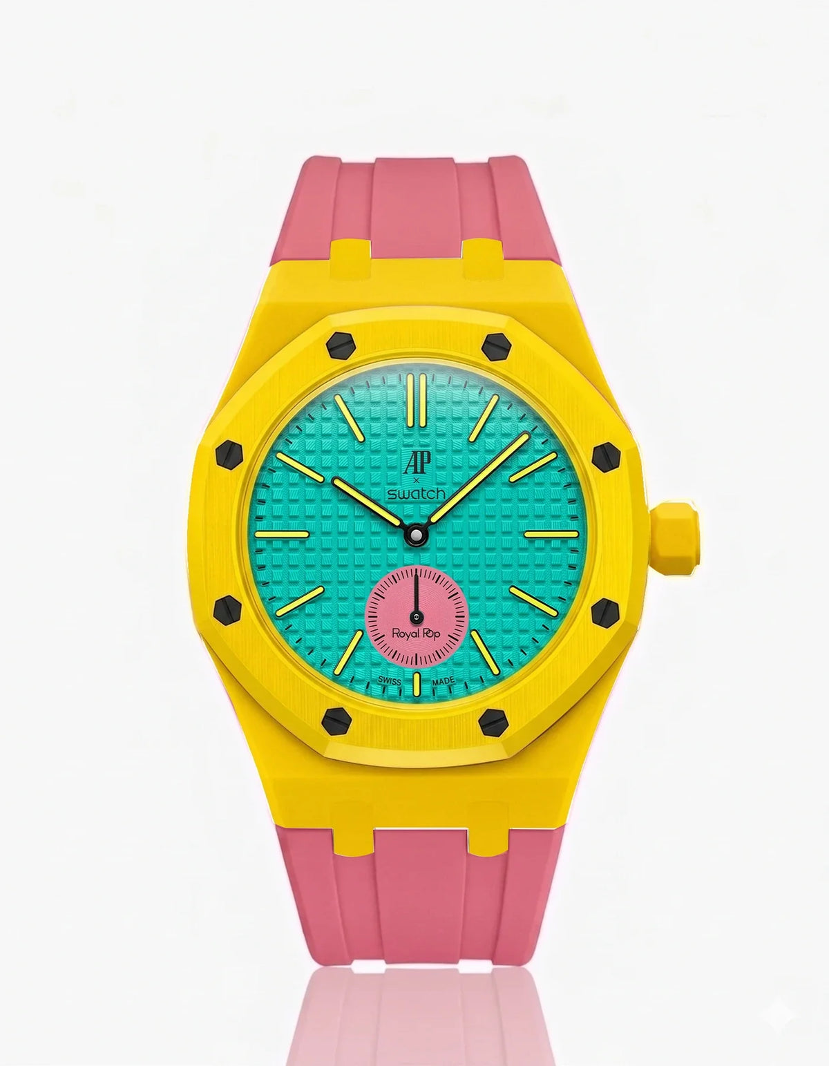combo::yellow::rubber-strap-for-ap-x-swatch-royal-pop-otg-pink