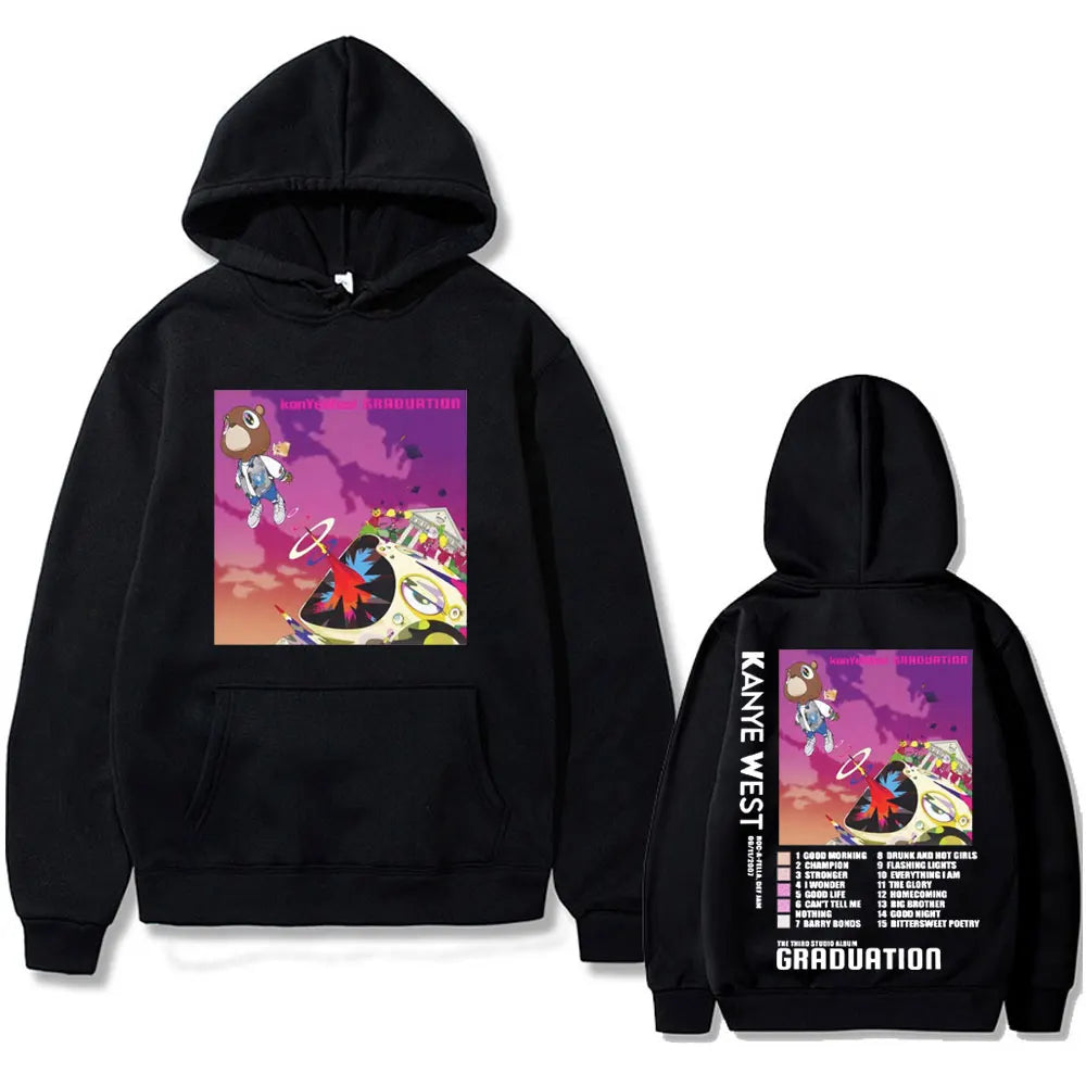 Kanye West Graduation Bear Graphic Hoodie