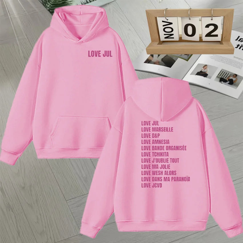 Jul Double-Sided Print Graphic Hoodie