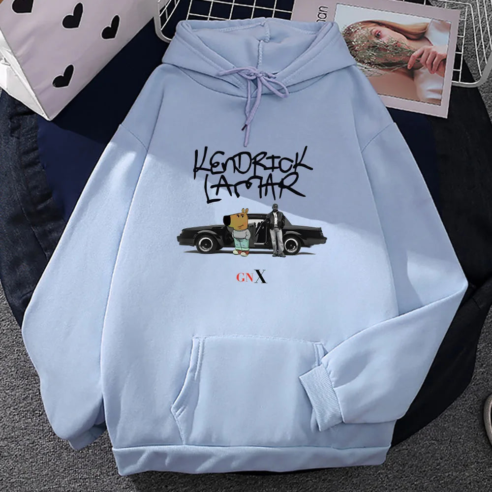 Sweats à capuche graphiques Kendrick Lamar et Chill Guy