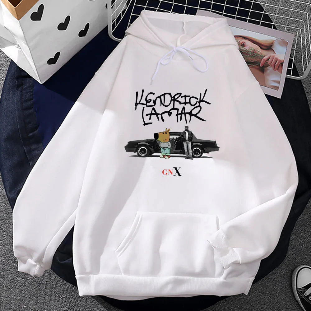 Sweats à capuche graphiques Kendrick Lamar et Chill Guy