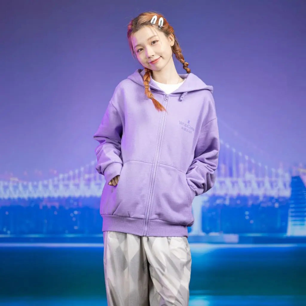 Yet to Come Purple Zip up Hoodie