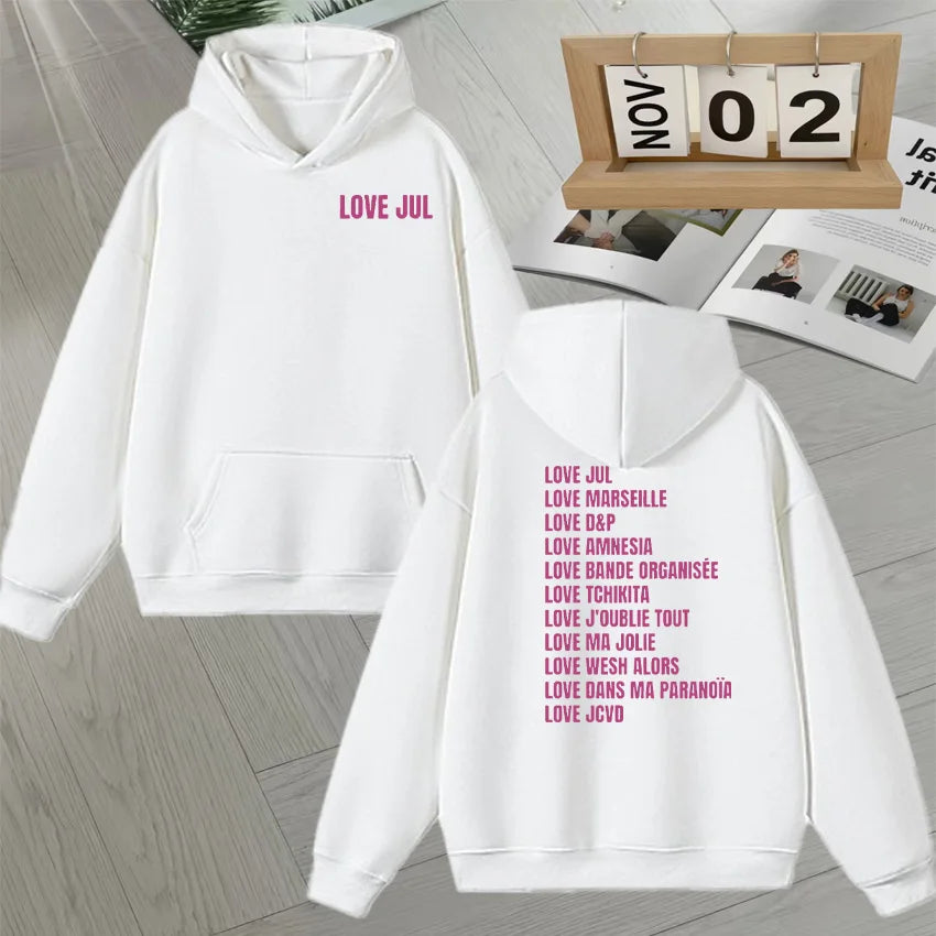 Jul Double-Sided Print Graphic Hoodie