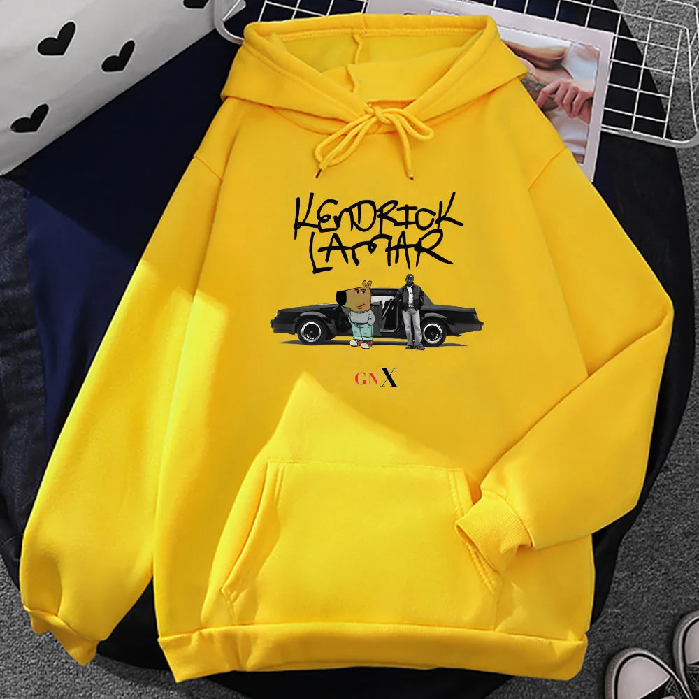 Sweats à capuche graphiques Kendrick Lamar et Chill Guy
