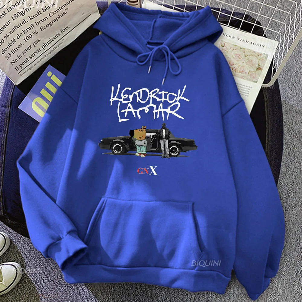 Sweats à capuche graphiques Kendrick Lamar et Chill Guy
