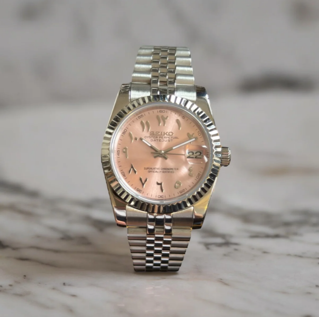 Seikjust Arabic Dial | Silver Rose