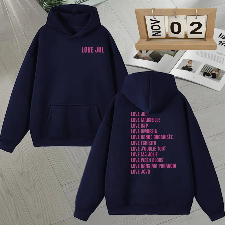 Jul Double-Sided Print Graphic Hoodie