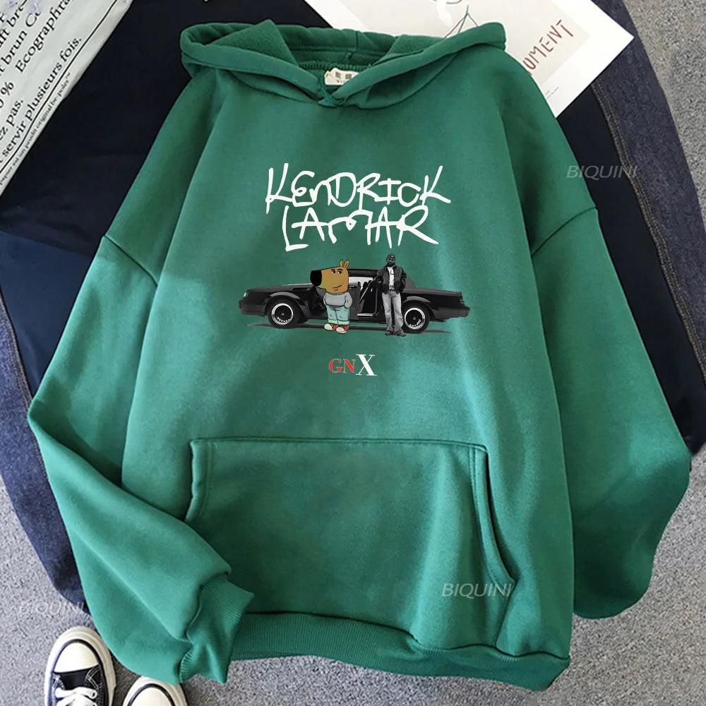 Sweats à capuche graphiques Kendrick Lamar et Chill Guy
