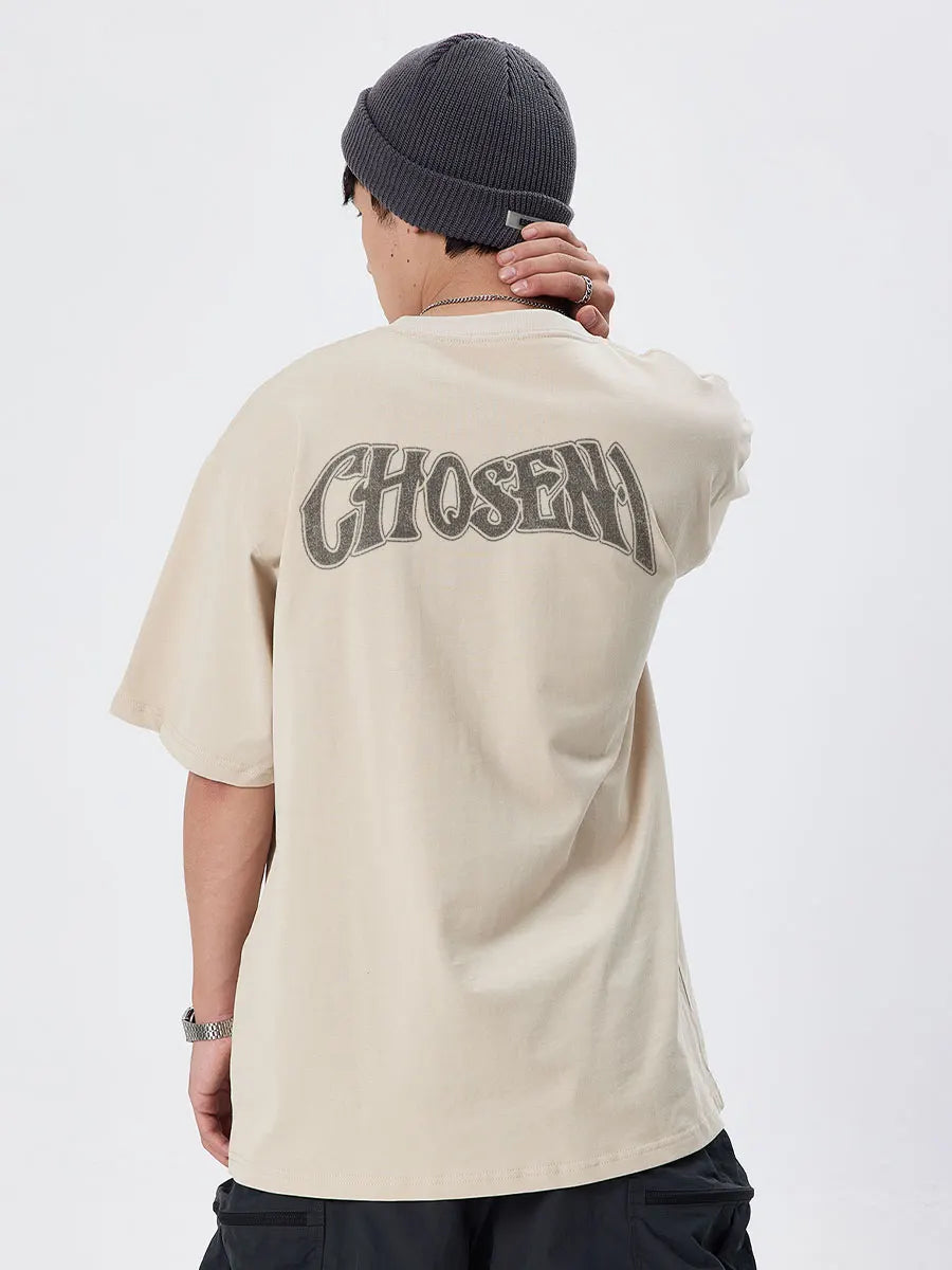 Lockeres T-Shirt mit Grafik „James Big Head Chosen“