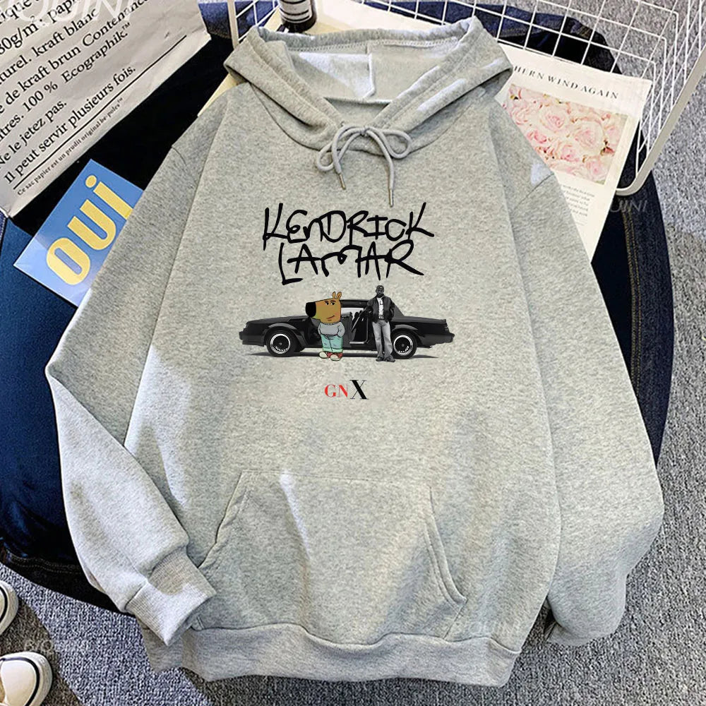 Sweats à capuche graphiques Kendrick Lamar et Chill Guy