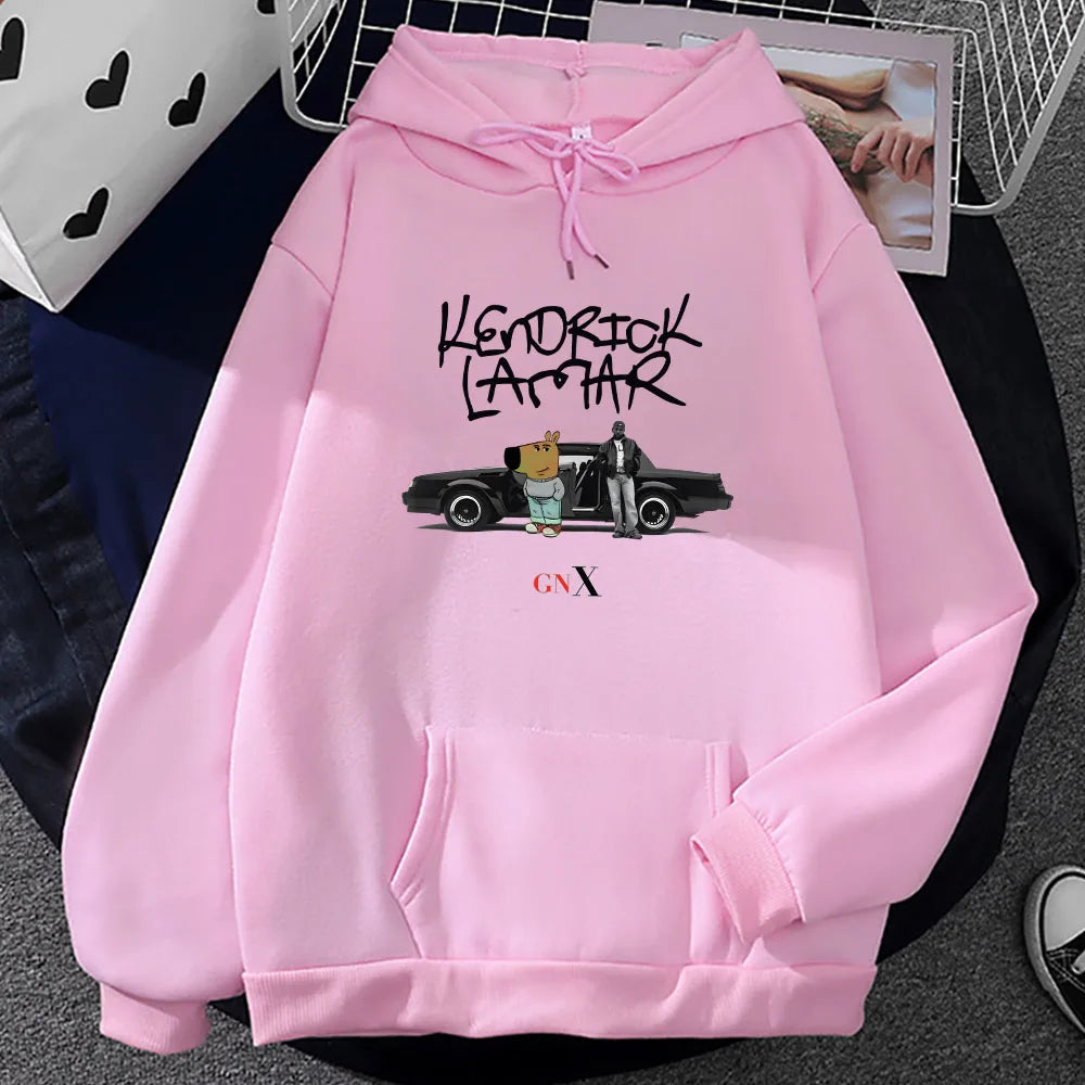 Sweats à capuche graphiques Kendrick Lamar et Chill Guy