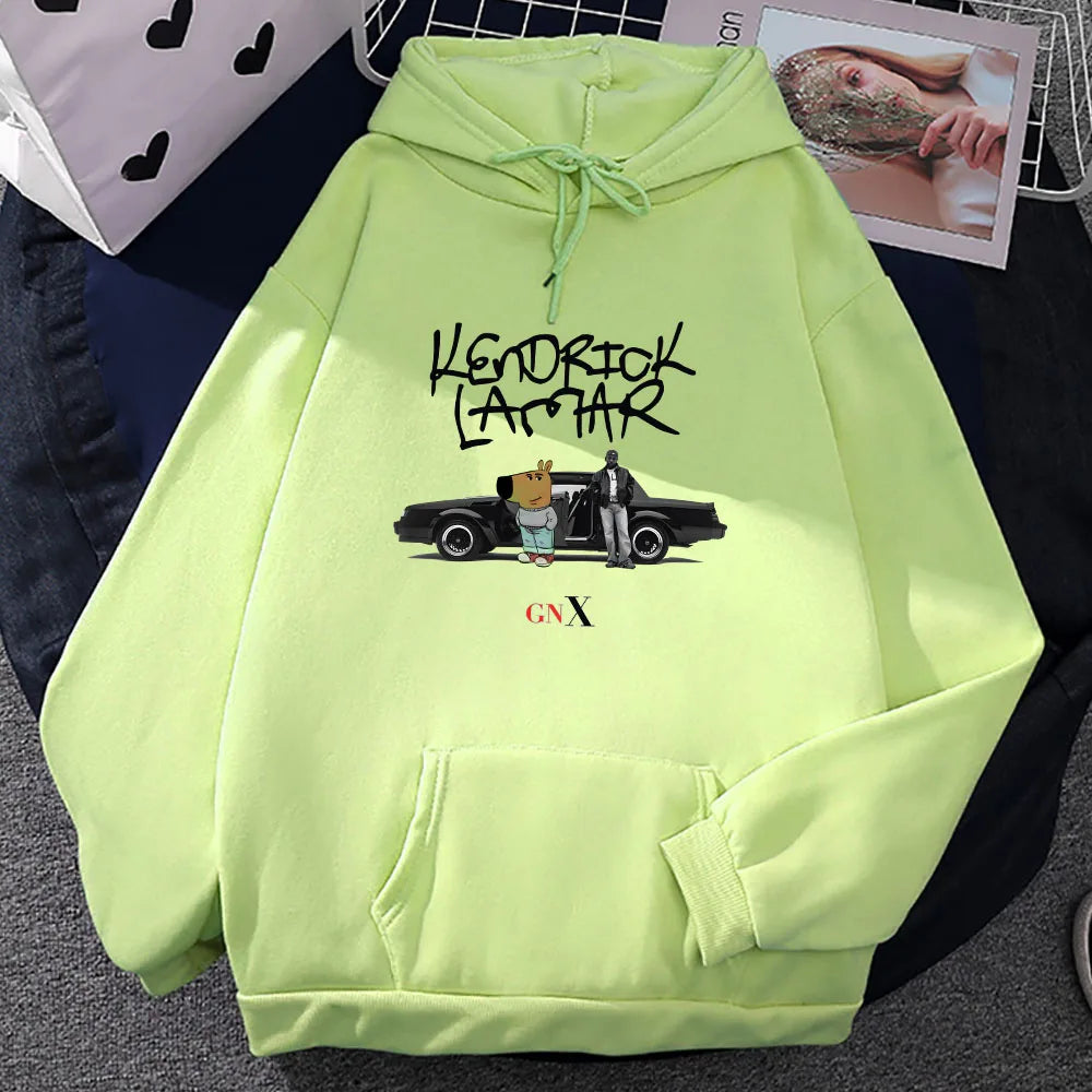 Sweats à capuche graphiques Kendrick Lamar et Chill Guy