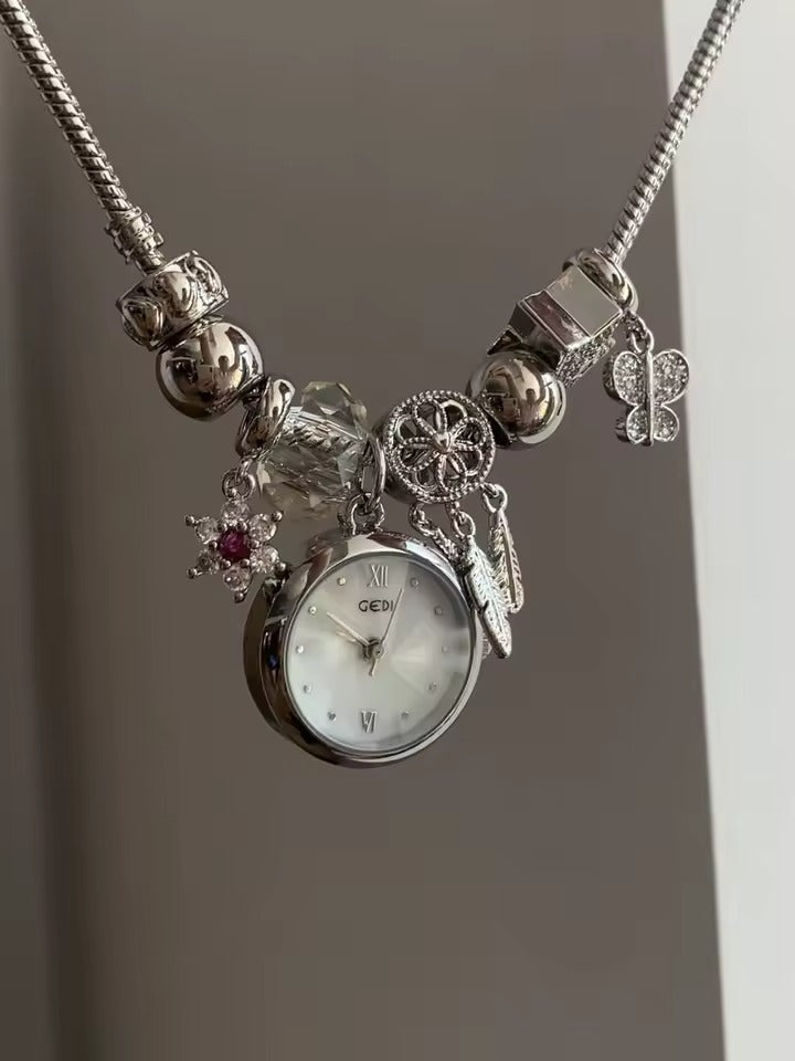 Schicke Charm-Armreif-Damenuhr