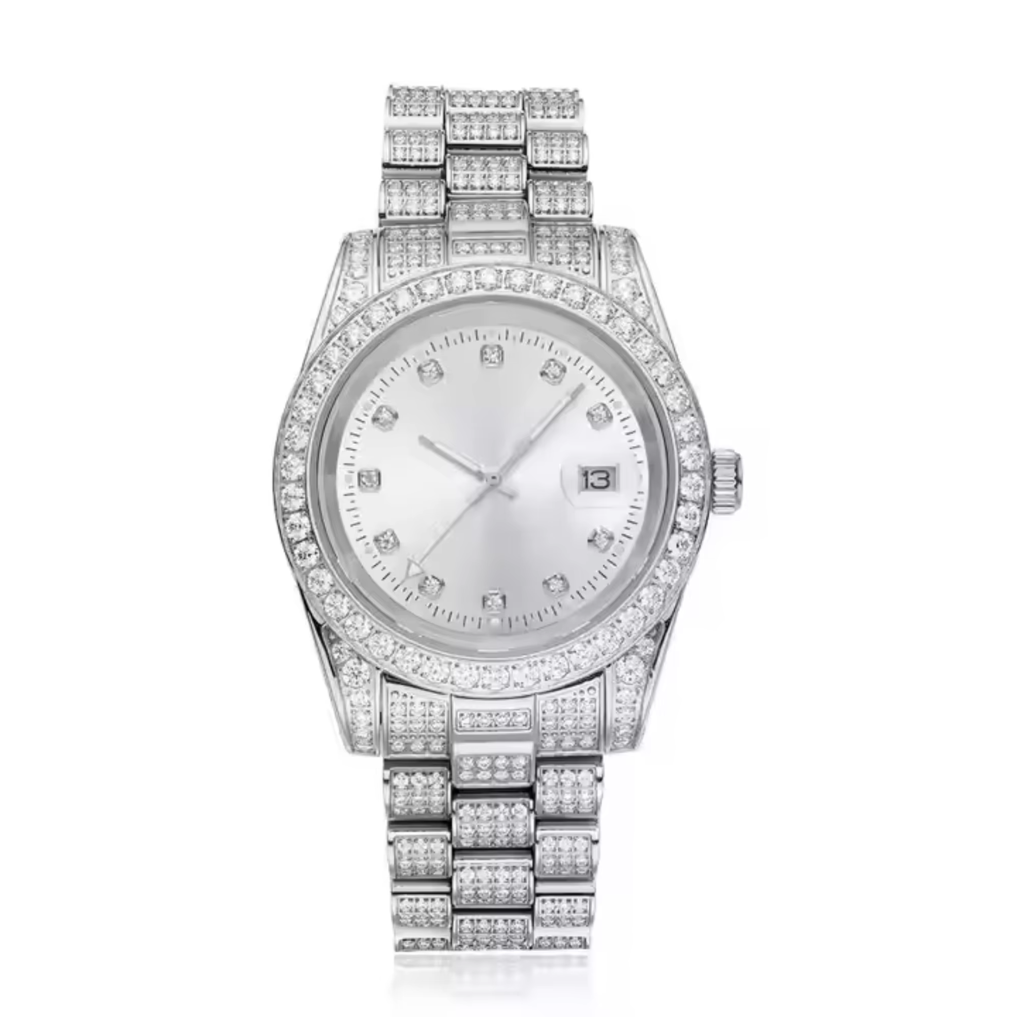 Iced Out Presidential Moissanite Watch
