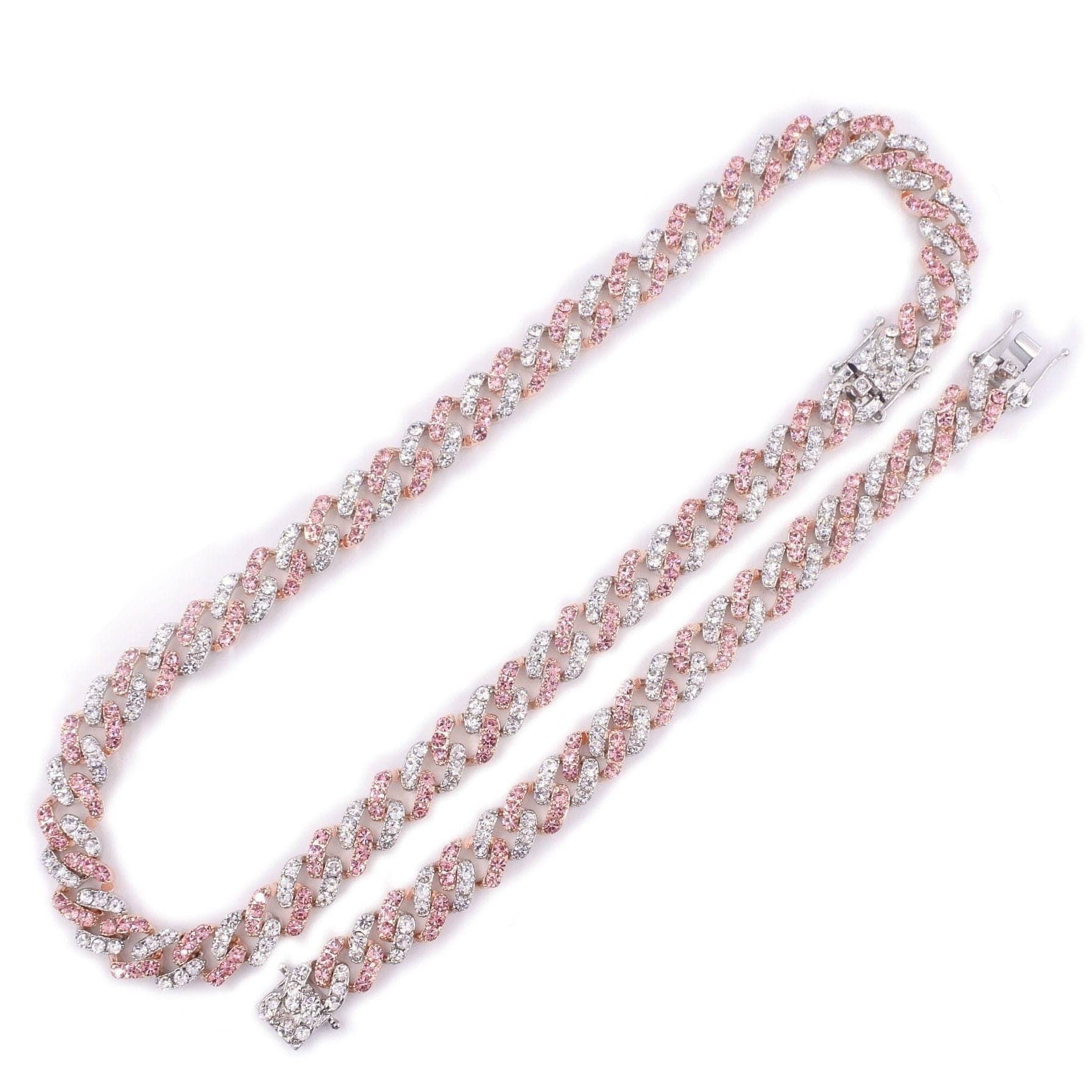 Jewelhery hip hop jewelry 18 Inch 12mm Two Tone Miami Cuban Chain and FREE Bracelet