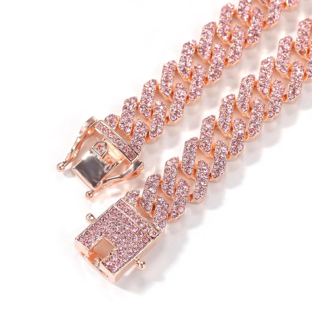Jewelhery hip hop jewelry Jewelhery Miami Rose Gold Cuban Chain