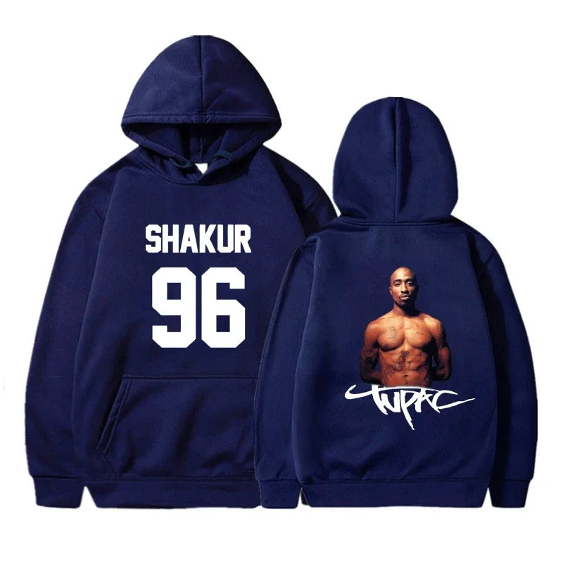 Gangsta 2Pac Winter Herbst 90er Jahre Grafik Hoodies