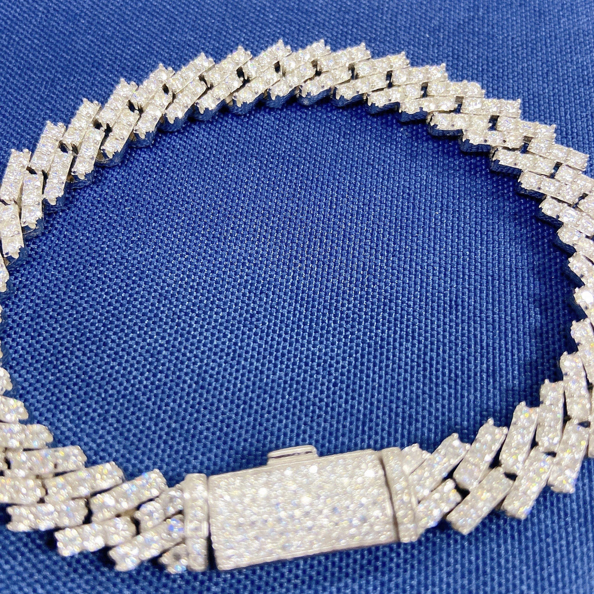 VVS Jewelry hip hop jewelry 7 Inch VVS Jewelry 925 Sterling Silver Moissanite S Link Cuban Bracelet