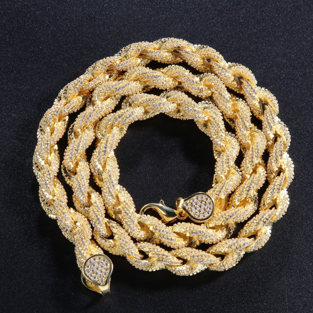 VVS Jewelry hip hop jewelry 8mm Fully Iced Premium Thick Rope Chain