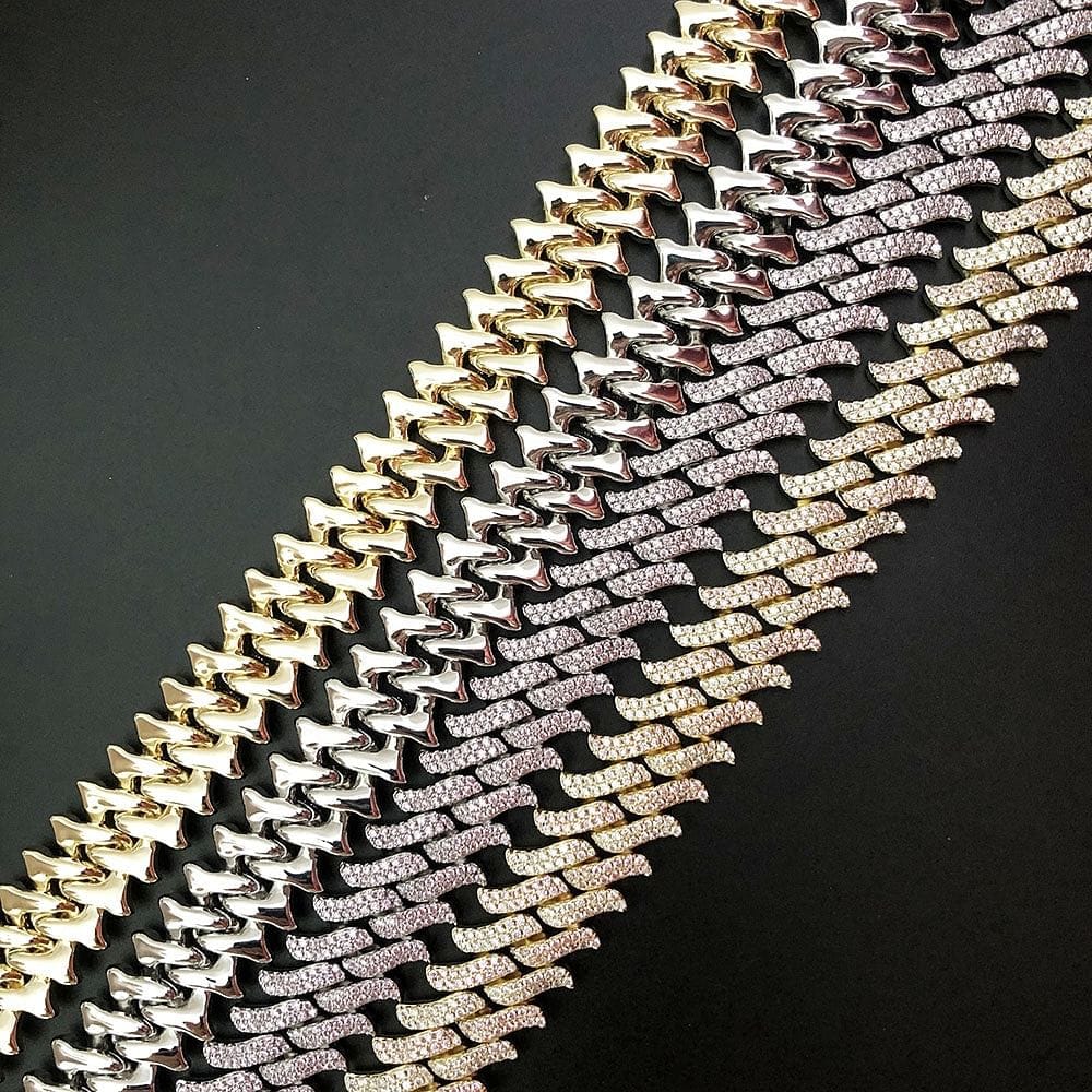 VVS Jewelry hip hop jewelry Cuban 16mm Spiked Cuban Chain