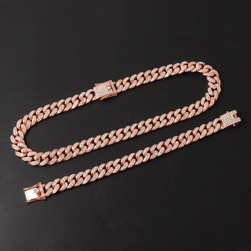 VVS Jewelry hip hop jewelry Cuban VVS Jewelry Gold/Silver Cuban Chain + FREE Cuban Bracelet Bundle - (TODAY ONLY)
