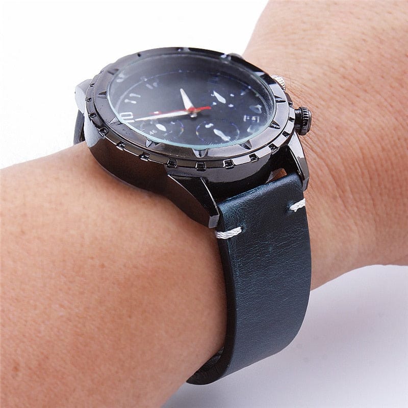 VVS Jewelry hip hop jewelry Genuine Retro Leather Watch Strap
