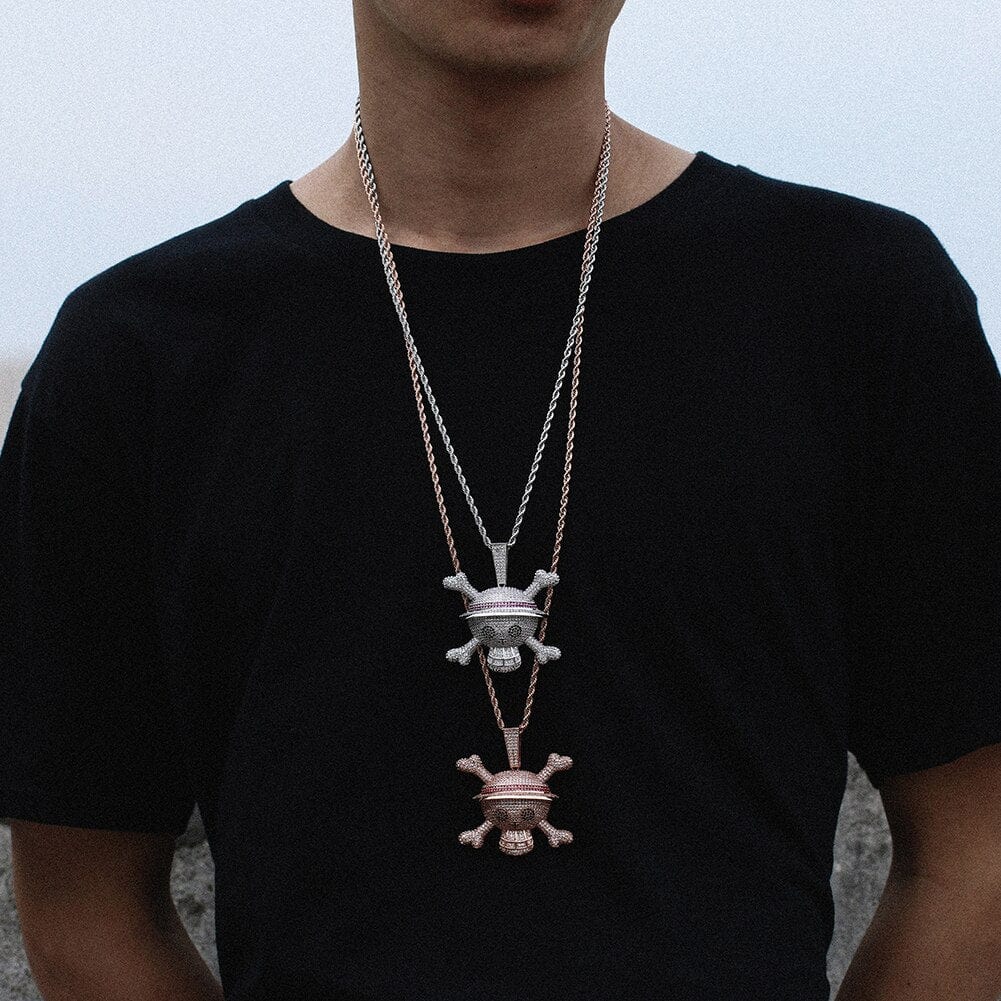 VVS Jewelry hip hop jewelry King Crossbone Pirate Skull Pendant