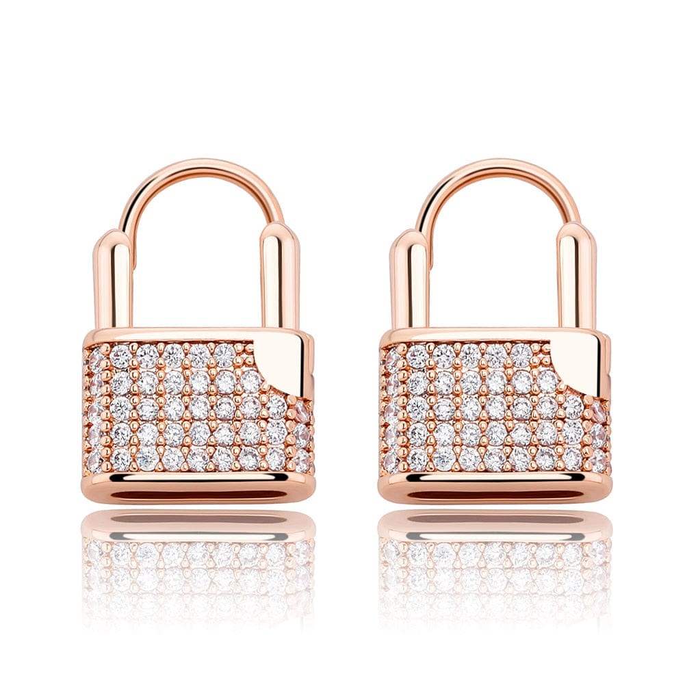 VVS Jewelry hip hop jewelry Premium Icey Lock Earrings