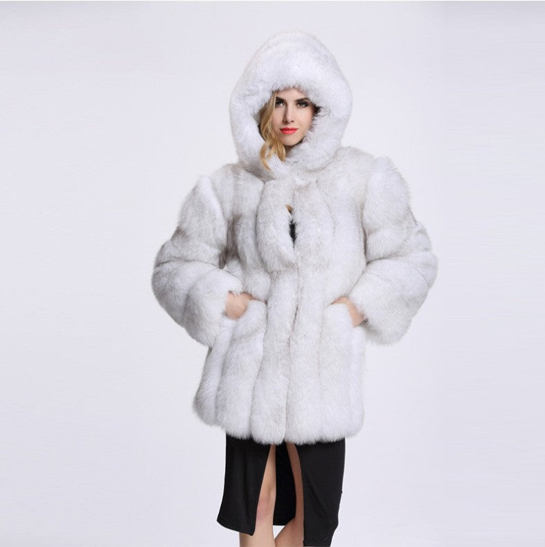 Chic Faux Fox Fur Jacket