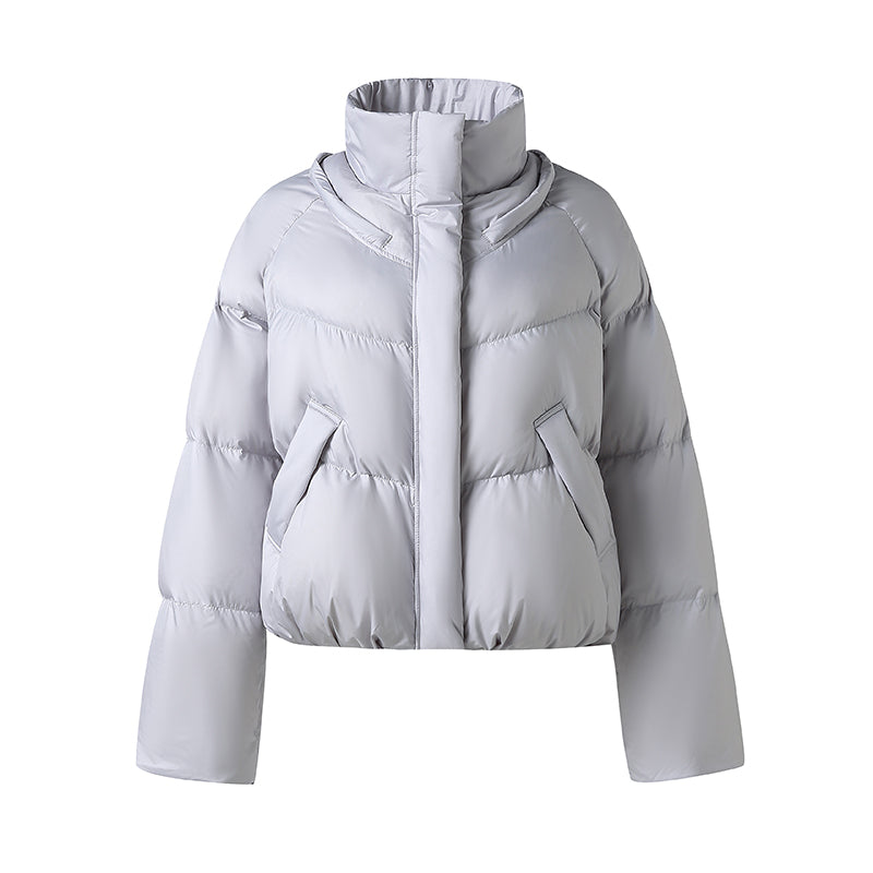 VVS Diana Real Fur-Trim Detachable Cropped Puffer Jacket