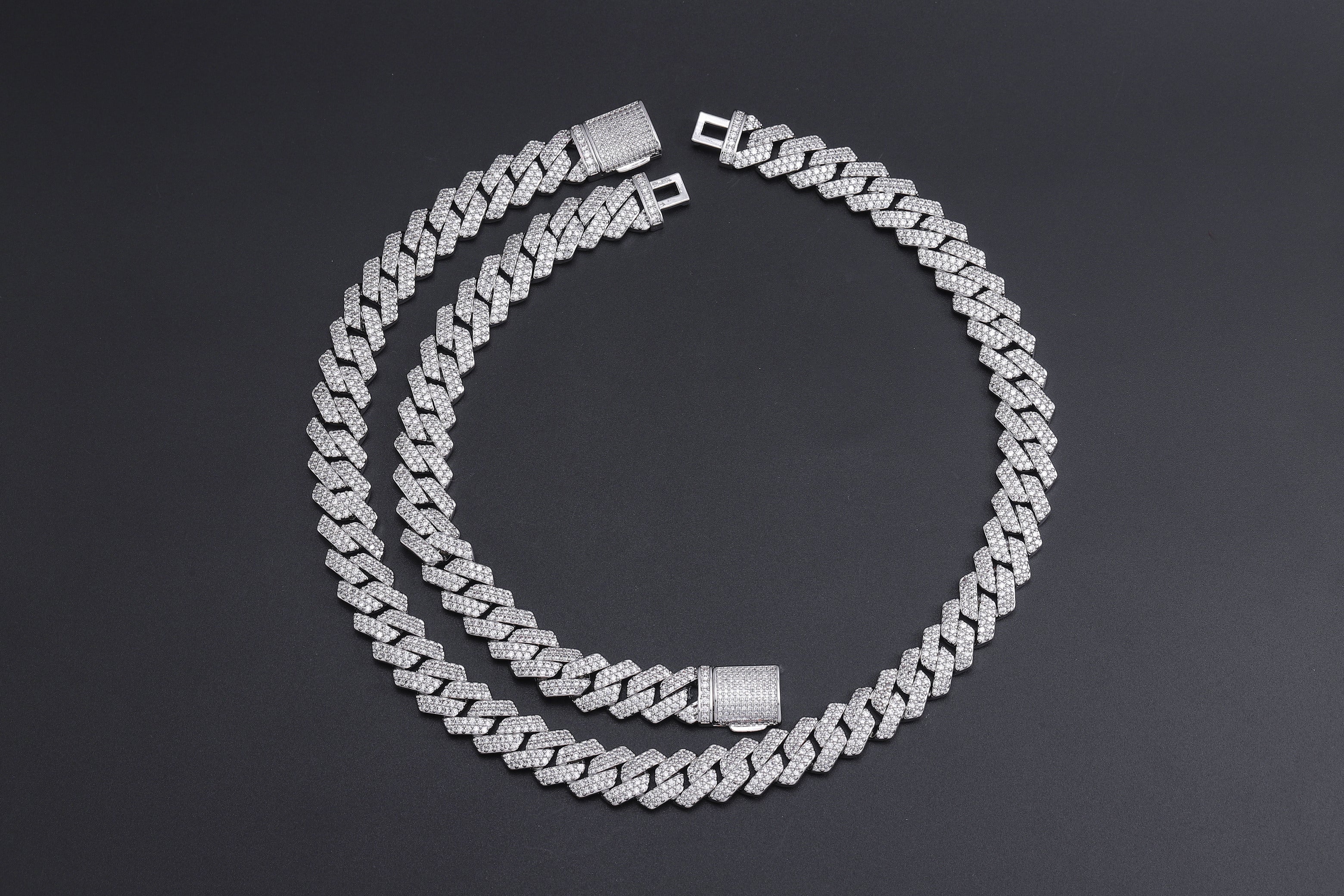 16MM S-Link Diamond Cuban Link Chain