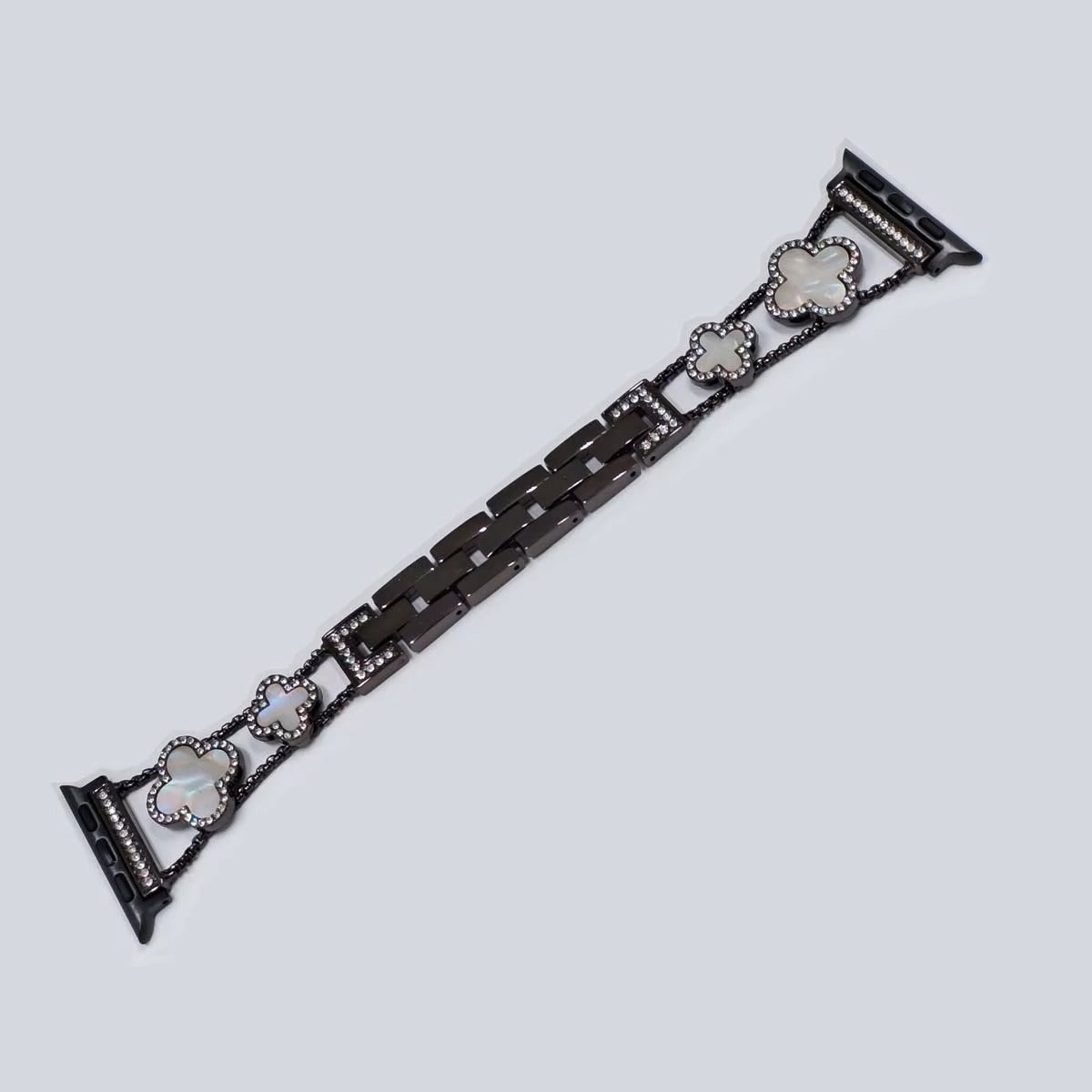 Iced Out Clover Apple Watch Band
