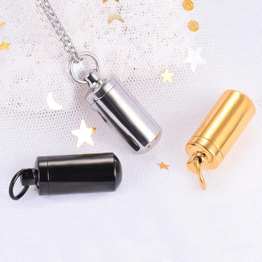 Cylinder Memorial Vessel Urn Pendant Necklace