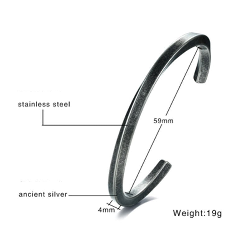 Twisted Unisize Men's Minimalist Bangle