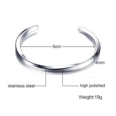 Twisted Unisize Men's Minimalist Bangle