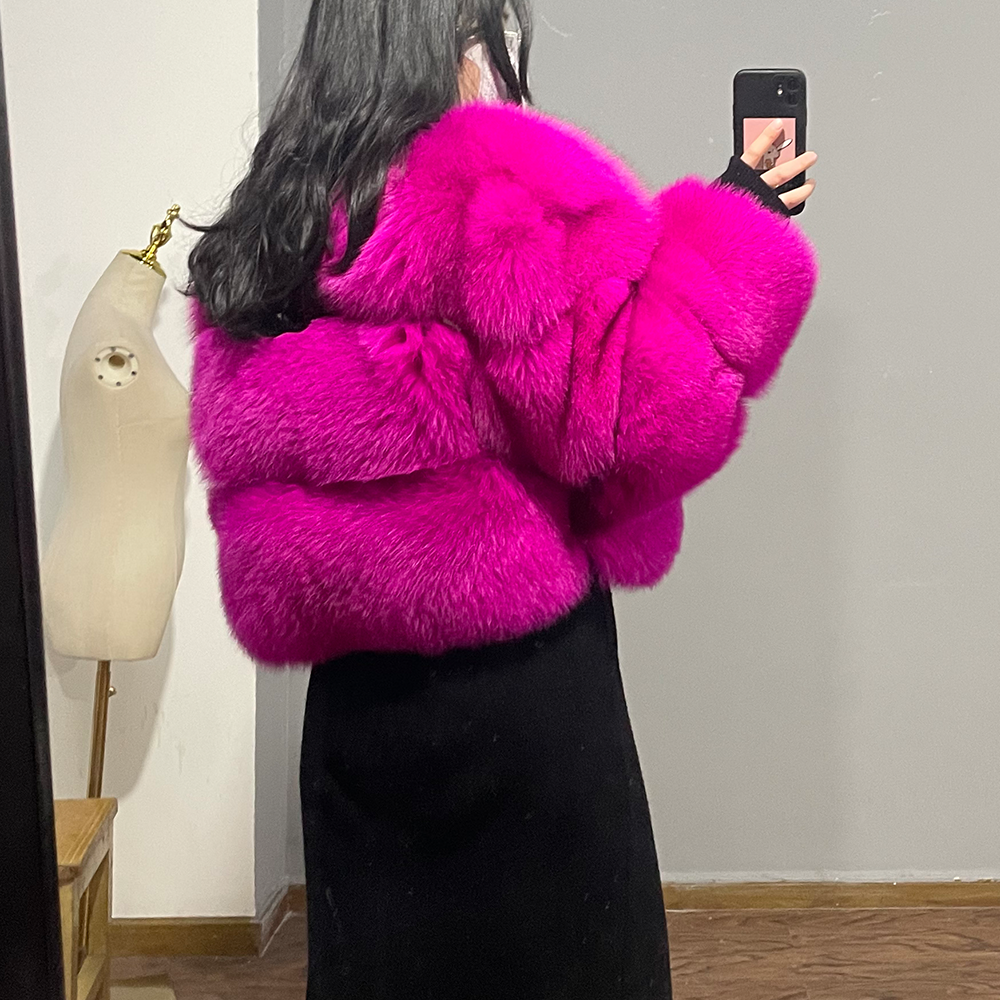 Hot Pink Fur Jacket