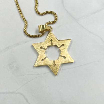 Iced Out Hexagram Star of David Necklace