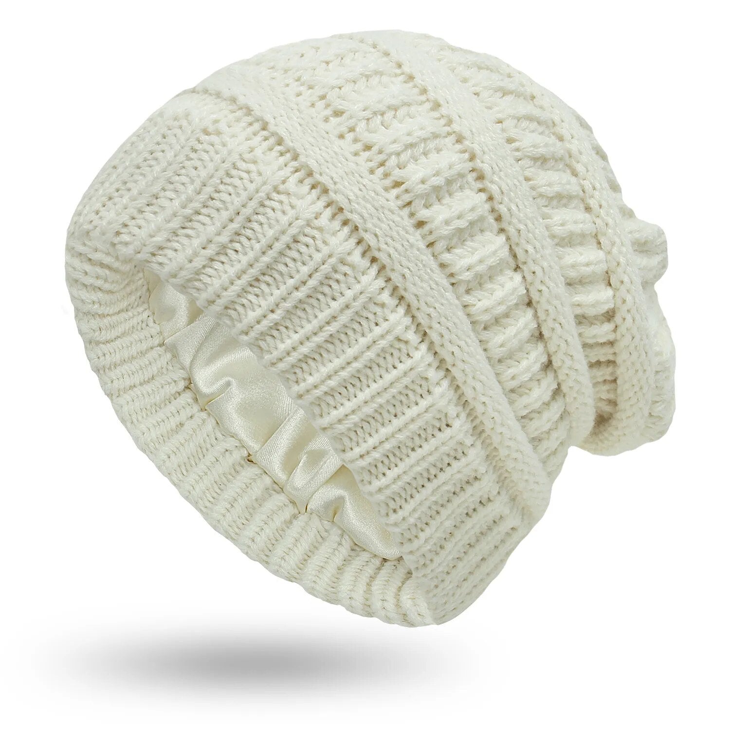 Winter Knit Satin Lined Beanies