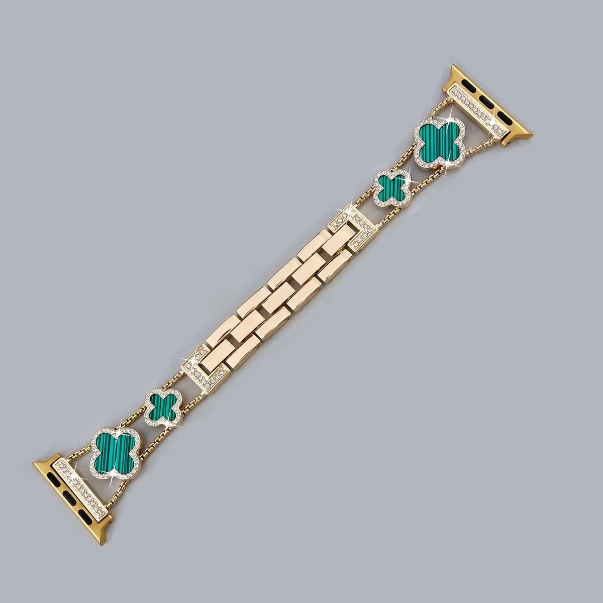 Iced Out Clover Apple Watch Band