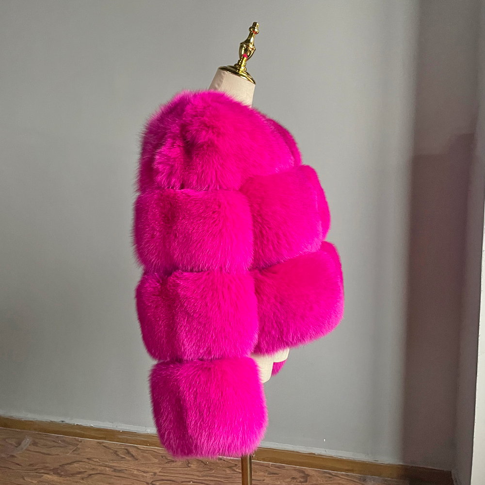 Hot Pink Fur Jacket