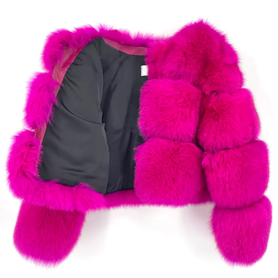 Hot Pink Faux Fur Jacket