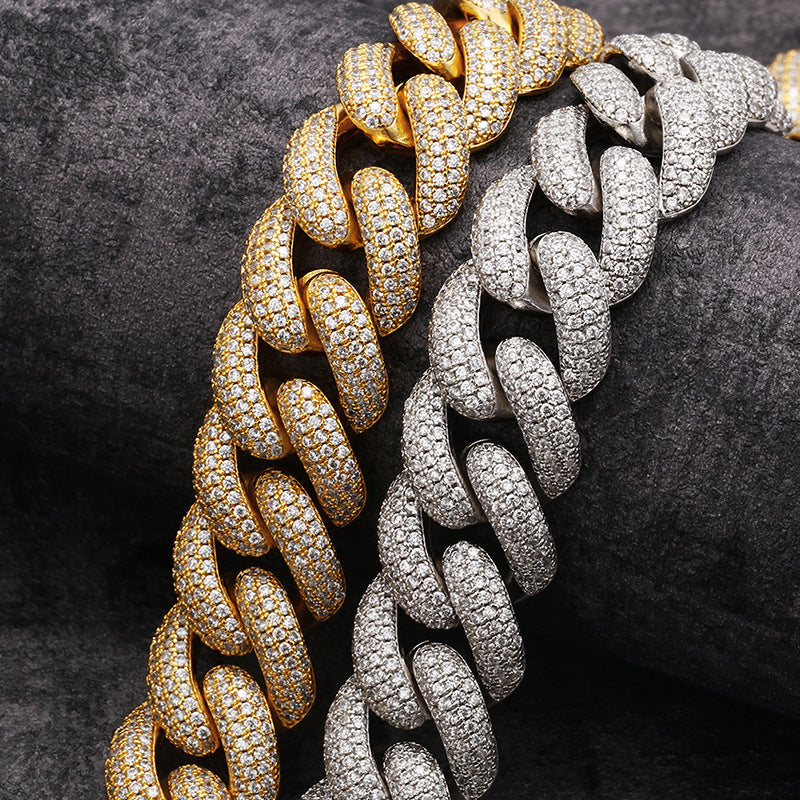 Thicc AF 20MM Vollständig Iced Out Diamant Cuban Link Kette