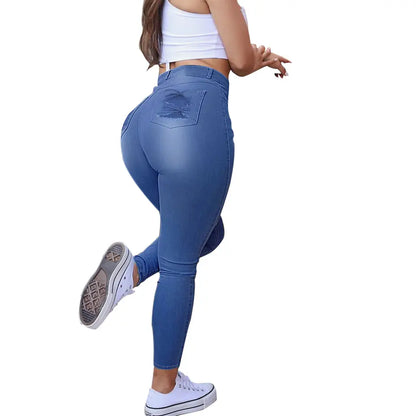 Jeanshose mit hoher Taille für Damen