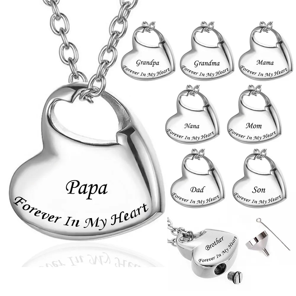 Heart Keepsake Urn Necklace